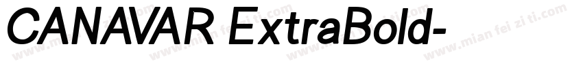 CANAVAR ExtraBold字体转换